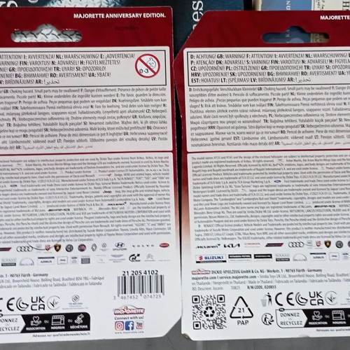 Αυτοκινητάκια Majorette καινούργια, πακέτο 2 τεμ. Nissan και Lamborghini