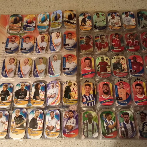 Football Metal Tags Set 250 Pieces Used in Album