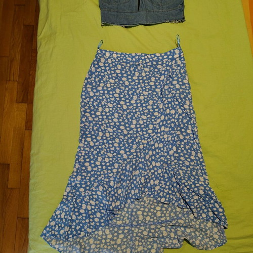Set skirt bustier airy, not see-through, like new