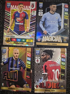 Panini FIFA 365 Adrenalyn XL αυτοκόλλητα μεταχειρισμένα, σεζόν 2025, σετ 4