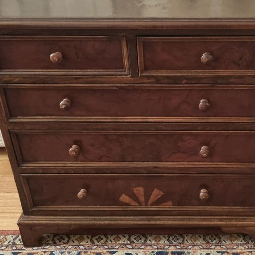 Vintage dresser used with three large and two small drawers