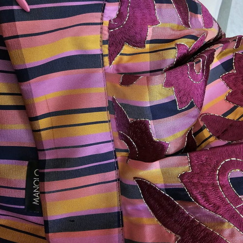 Manolo Elegant Maxi Skirt like new, pink multicolor, size S