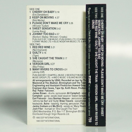 UB40 Labour of Love cassette used, reggae