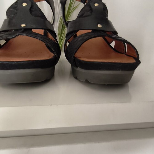 Geox D Sophie A platform sandals like new, size 41, black leather
