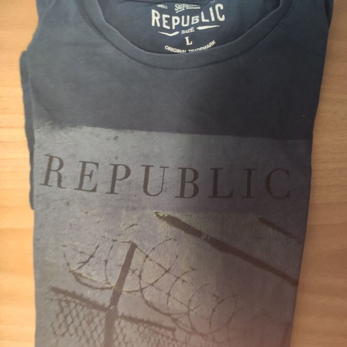 Authentic Supplies Republic men's short sleeve T-shirt, denim