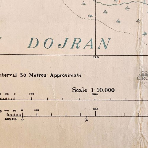 British Military Map Doiran 1918 used, World War I