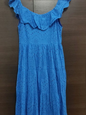 Μπλε φόρεμα Shein medium καινούργιο βαμβακερό μακρύ