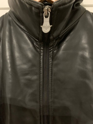 Vintage black leather jacket Reportage R.C.A like new, made in Italy