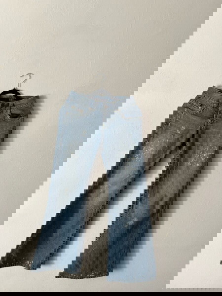 χαμηλής μέσης μπλε τζιν