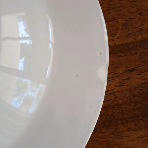 Vintage porcelain plates used, set of 3, Keramikos Greece