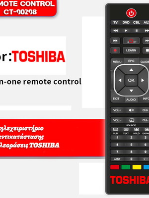 Replacement remote control for Toshiba TVs new