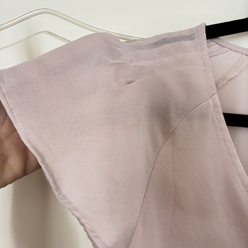 H&M Muted Light Pink Sheer Blouse Top Size S like new