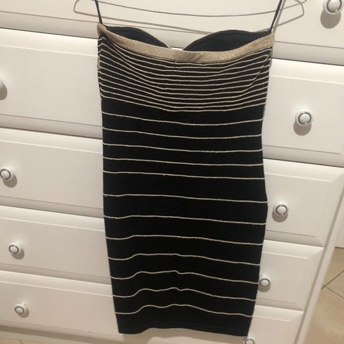 Strapless dress used, gold, Tally Weil size 38