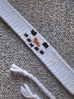 Handmade Christmas macrame bracelet made to order