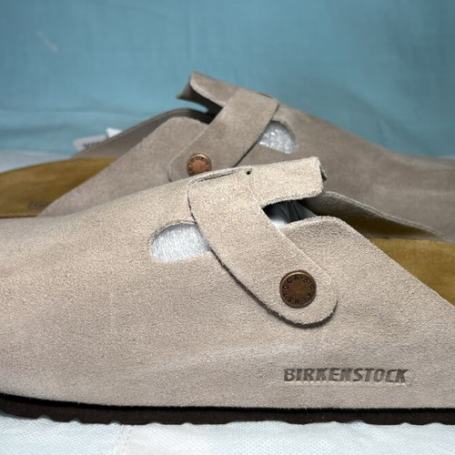 Birkenstock Boston BS Gray Suede Clogs brand new with tags