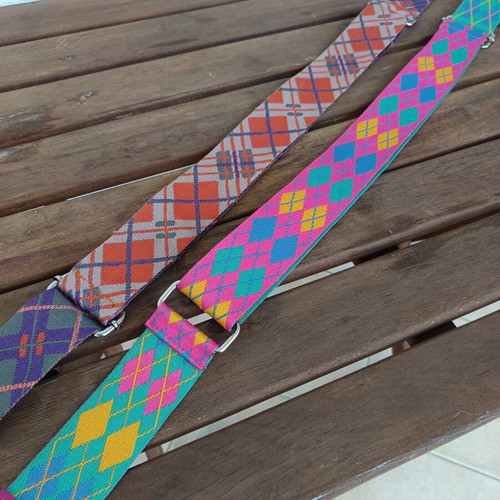 Bag straps adjustable colorful, new, set of 2