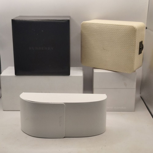 Vintage watch and glasses boxes, set of 5