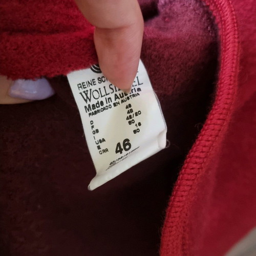 Giesswein wool cardigan like new, red, sizes XL-XXXL