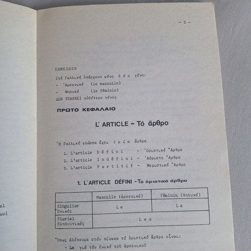 French Grammar by Dimitris Bekos used, Greek language