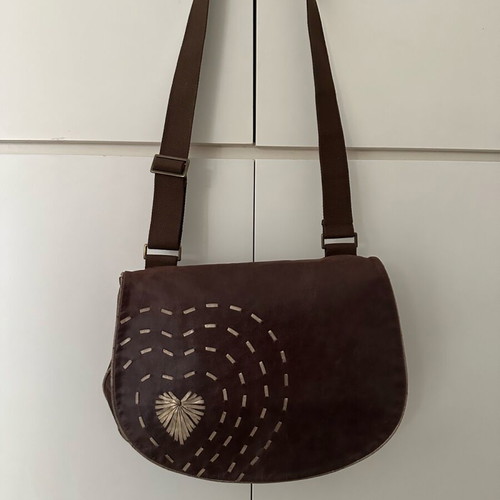 Moschino crossbody bag brown like new, leather