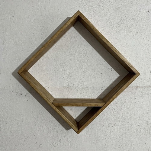 Handmade wall decor pine wood oak shade 30x30cm