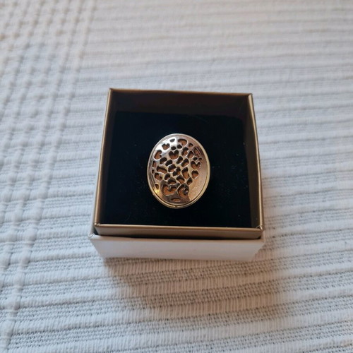 Just Cavalli ring like new, silver with pink gold interior