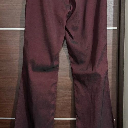 Bordeaux taffeta pants size Large like new