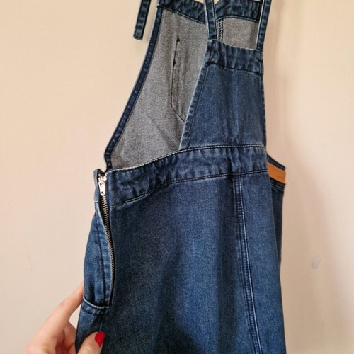Stradivarius denim skirt overall like new, blue, size M/L