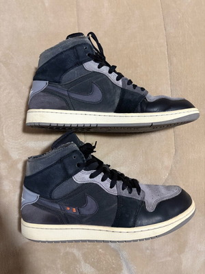 Jordan 1 Mid craft μεταχειρισμένα, μέγεθος 45.5, μαύρο και γκρι