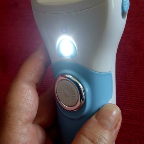Electric Foot File with LED Light and 4 Heads, New