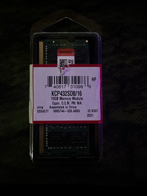 Kingston DDR4 16GB 3200MHz Laptop Memory Module