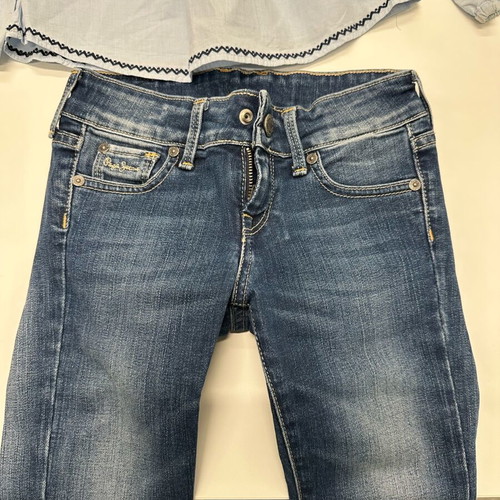 Pepe Jeans set for 6-year-old girl like new, blue shirt and jeans