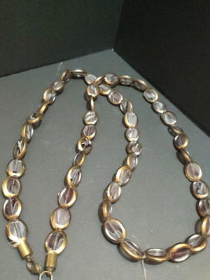 Handmade necklace with gold and multicolored elements new