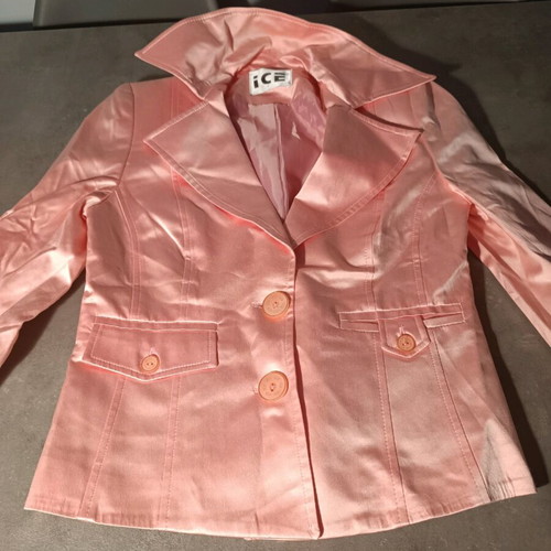 Satin pink jacket like new, size S
