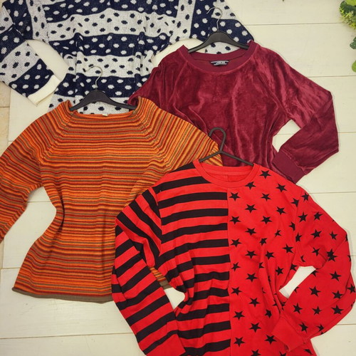 Set of 12 sweaters, wool, cotton, synthetic, size M