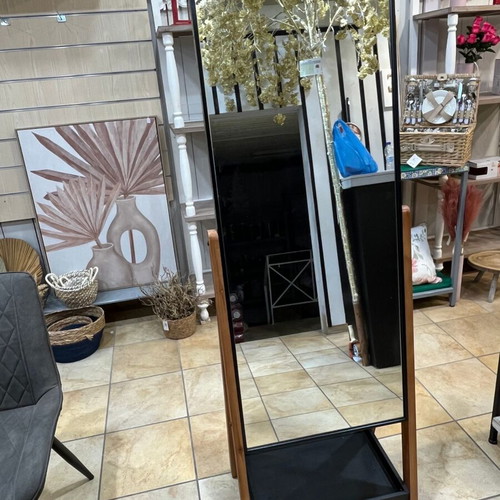Full-length floor mirror like new with smart storage space