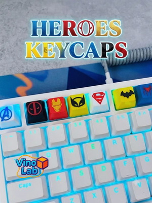Super-Heroes Custom Keycaps Set new, 3D printed
