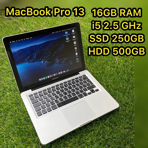 MacBook Pro 13 16GB RAM i5 2.5 GHz SSD 250GB HDD 500GB used
