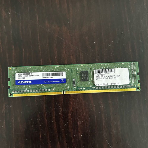 Adata DDR3 RAM 2GB stick like new