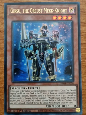 Girsu, The Orcust Mekk-Knight RA03 Near Mint Ultra Rare 1st Edition