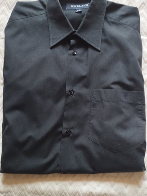 Waveland men's black dress shirt, size M