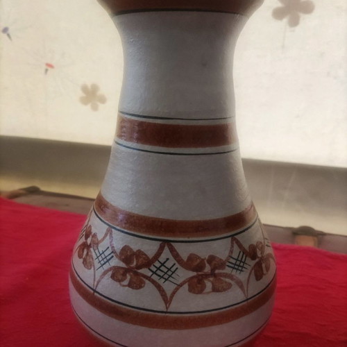 Large decorative vases like new, green and beige brown