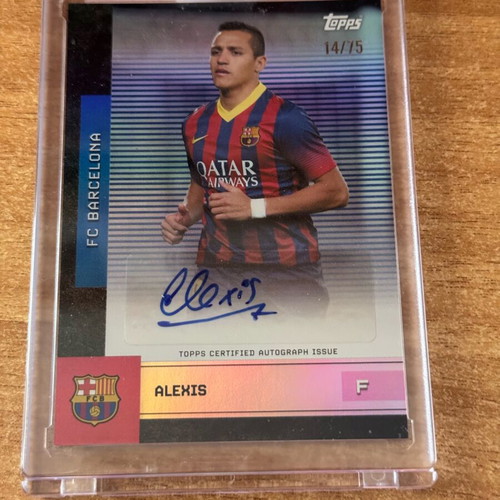 Topps Alexis Sanchez Barcelona Αυτογραφημένη κάρτα καινούργια