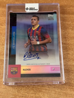 Topps Alexis Sanchez Barcelona Αυτογραφημένη κάρτα καινούργια