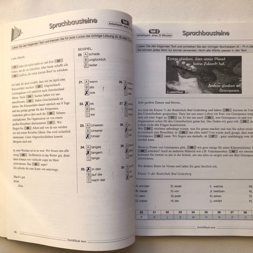 Zertifikat B1 pack of two books used for Goethe Institut exam