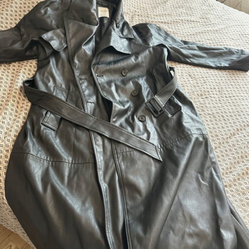Bershka trench coat new, black, large