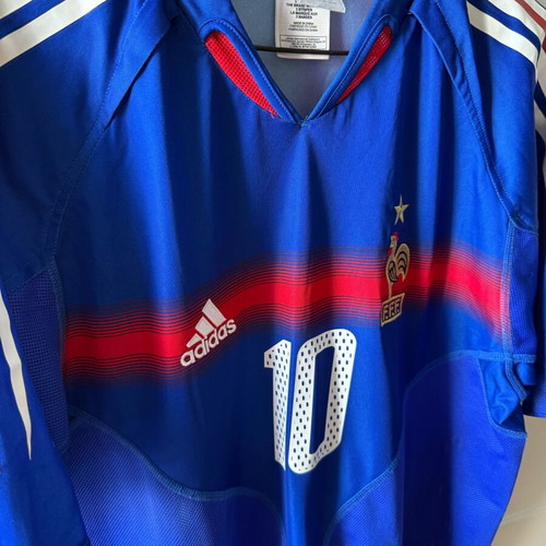 France national team jersey Zidane Euro 2004 Medium wide, authentic