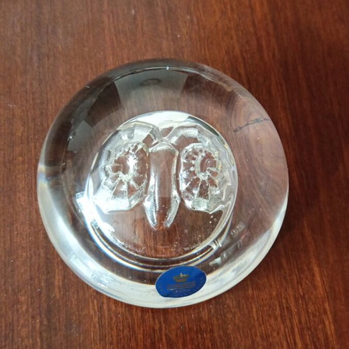 Crystal paperweight with ram design, new