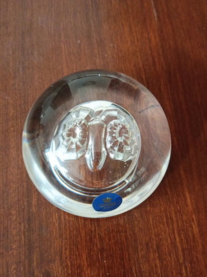 Crystal paperweight with ram design, new