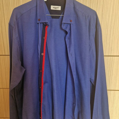 Aslanis men's shirt new, size XL, blue